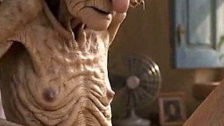 Very Old Widow Masturbates Her Wrinkled Pussy Alone and Craves a Huge Cock