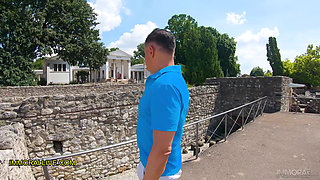 Busty blonde step mom goes to the roman ruins with her stepson learns something new!