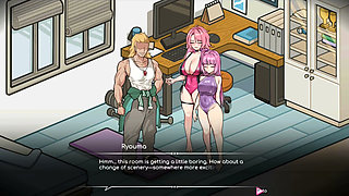 Hentai Game - Minami and Kagura FFM Hentai Gallery Sex Scene 8 - Lifeguard Holic