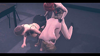 Hentai Uncensored - Sonia, Miri and Kim Enjoy Together in a Amazing Threesome - Japanese Asian Manga Anime Film Game Porn