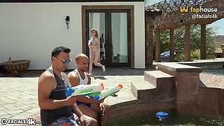 Suzzi Eis Takes Poolside Facial from Dan