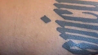 Big Booty Ebony Spread and Finger Her Asshole While Listening Music