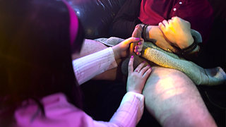 I Get Creampied While My Bestie Jerks off My Stepdaddy