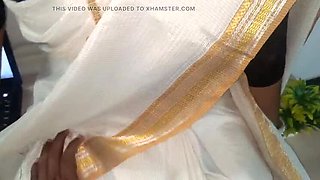 Hot Malayala Saree Office Affair - Married Woman Fucked Rough by Colleague