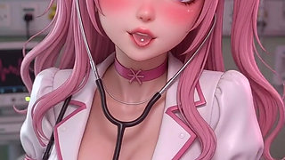 Helpful hentai nurse does everything to heal, masturbate and fuck you