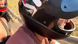 Naughty married gal meets gym mate, porks in woods. Milk in