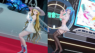 Multiplayer Masterpieces [mmd] Big Duck, Glory, Miku - Thumbs up, Dance Party, Orgy, Sexy Uniforms, Striptease, Korean Dance