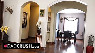 Dadcrush - generous stepdad helps his jumpy daughter-in-law pull out the strain before job interview