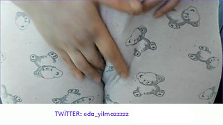 Cameltoe- Swollen Pussy- Masturbate with Pajama- Rubbing Pussy with Pajama
