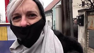 Blonde & Brunette Enjoy Outdoor Czech Streets Fucking