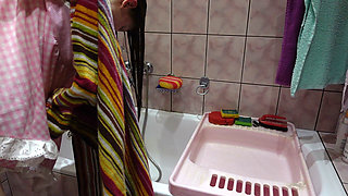Washing My Hair in the Shower