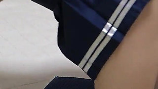 Only Japanese Girls' Apartment, Big Tits Girls' No Bra Short Student Uniform, Mini Skirt, Wedgie Thong, Socks, Seduce Fitness