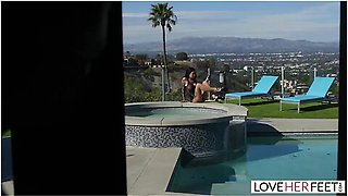 Inked Babe Lily Lane With Perfect Tits Gives Incredible Foot Sex