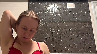 Hot Striptease in the Bathroom