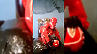 Extreme Breathplay on Mummified Slave in Latex