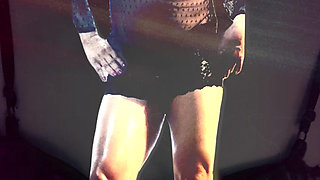 sexy Brazilian Sissy shemale pumps her tight little ass pipe PMV