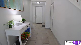 Busty Cougar Jade Greene Fucks Stepson's Coach Until She's Dripping Cum