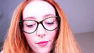 Amateur redhead shaves and masturbates