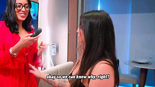 Lesbian Studio Play Guest visit ends with erotic