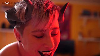 Demon Seed: Trans FtM Incubus with Massive Strapon Cock Impregnates You on Halloween - pegging breed