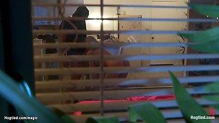 Big fake tits student bound and fucked