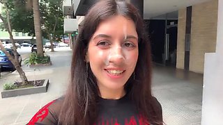 Katty West Loves Walking Covered in Cum - Street Facial Compilation