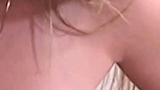 Blonde Slut & Dirty Brunette Titfuck Cumshot Action