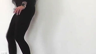Mistress Cleo Trampling and Smokes on His Slave
