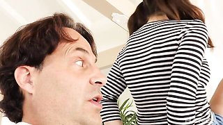 An awesome Asian model Veronica Valentine jumps on a big cock