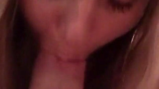 Cute Blonde Amateur Sucks Balls and Gets Face Fucked!
