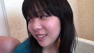 Small titted asian teen Sevil take a giant cock