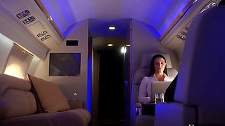 Brunette Angela White enjoys a romantic evening with her guy