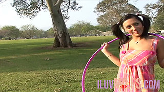 Cum in mouth for a pigtail brunette with a tight pussy