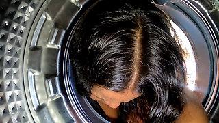 I Got Stuck in the Washing Machine My Black Dick Stepson Took Advantage and Fucked Me