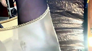 Sexy Transgender Golden Corset Lingerie Outside