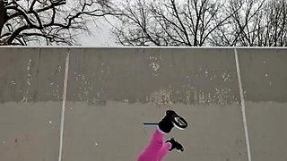 Amateur striptease and Solo masturbation