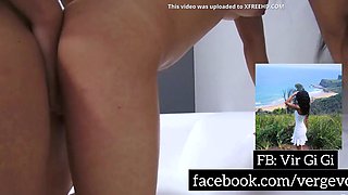 Hot teen brunette fucked hard on casting