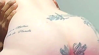 Hottie saw tv and took a jet of cum