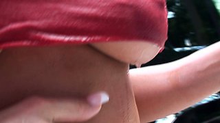 Euro amateur outdoor masturbation