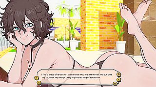 My Femboy Roommate: Special Holiday #04 - Femboy Lover Giving Blowjob In Swimming Pool