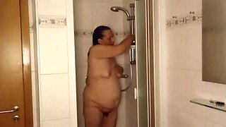 Fat German 53 Shower – Big Belly & Saggy Tits