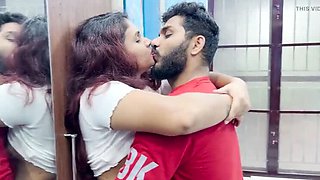 Step Sister and Step Brother Part 1: Hot Hard Romance in Bedroom with Long Lip Lock