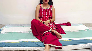 Indian Wife Video Call with Husband Seducing but Wife Cheats on a Husband While Having Sex with Devar in Hindi