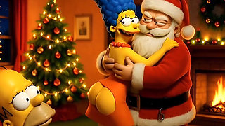 Santa's Secret Visit to Marge: Christmas Butt