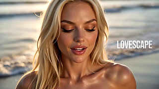 Blonde Sucks Cock on the Beach (ai)