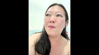 Darkside Mulriples Smoking Asian MILF in Bath: Greedy Smoking 2 Cigarettes Simultaneously