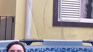 Your Slut Neighbor Showing Herself in the Pool
