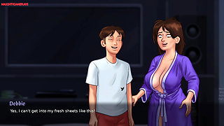 Summertime Saga Part 32 By DarkCookie - Got His Dick Ride By Big Ass MILF Stepmom