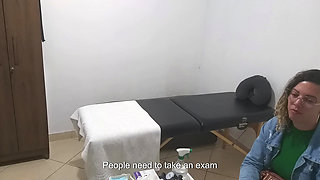 A real anal examination performed by a doctor.