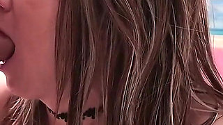Kitty Ears on for a Blowjob - Ended up Licking It off the Bed Sheet
